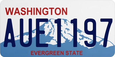 WA license plate AUE1197