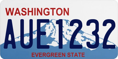 WA license plate AUE1232