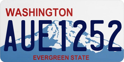 WA license plate AUE1252