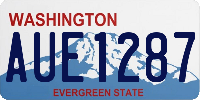 WA license plate AUE1287