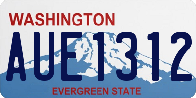 WA license plate AUE1312
