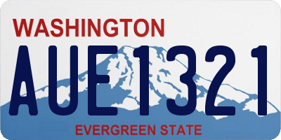 WA license plate AUE1321