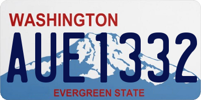 WA license plate AUE1332