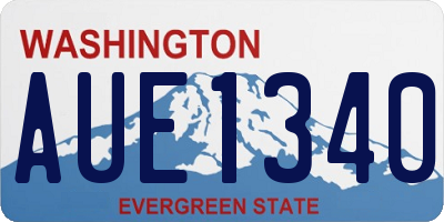 WA license plate AUE1340