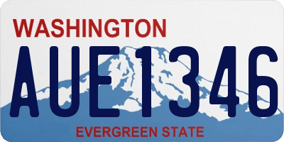 WA license plate AUE1346