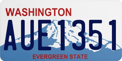 WA license plate AUE1351