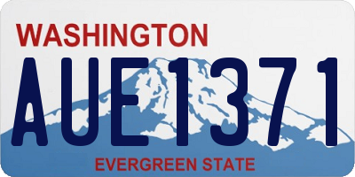 WA license plate AUE1371