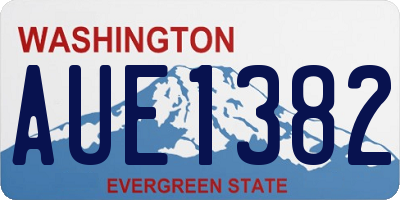 WA license plate AUE1382