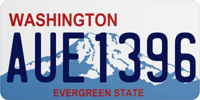 WA license plate AUE1396