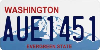 WA license plate AUE1451