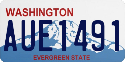 WA license plate AUE1491