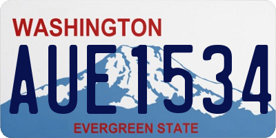 WA license plate AUE1534