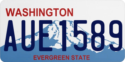 WA license plate AUE1589