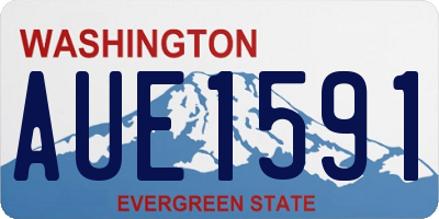 WA license plate AUE1591