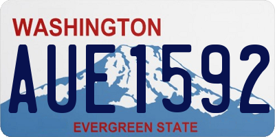 WA license plate AUE1592