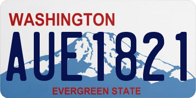 WA license plate AUE1821