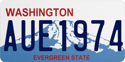 WA license plate AUE1974
