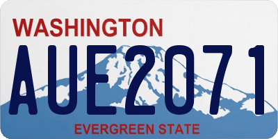 WA license plate AUE2071