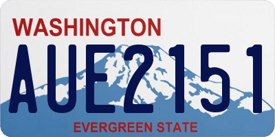 WA license plate AUE2151