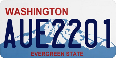 WA license plate AUE2201