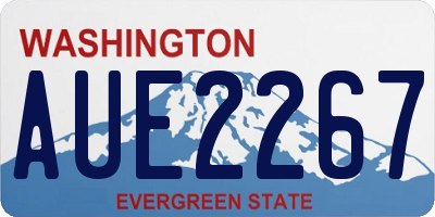 WA license plate AUE2267
