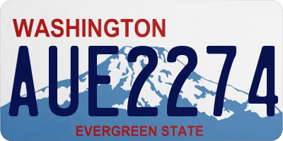 WA license plate AUE2274