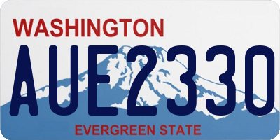 WA license plate AUE2330