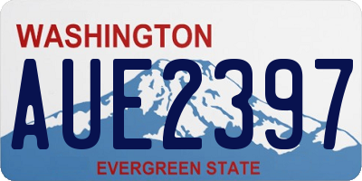 WA license plate AUE2397