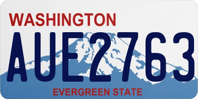 WA license plate AUE2763