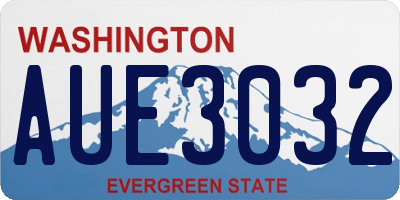 WA license plate AUE3032