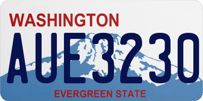 WA license plate AUE3230