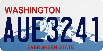 WA license plate AUE3241
