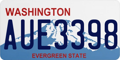 WA license plate AUE3398