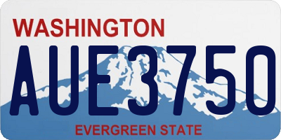 WA license plate AUE3750