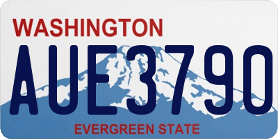 WA license plate AUE3790