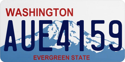 WA license plate AUE4159
