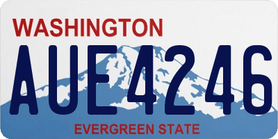 WA license plate AUE4246