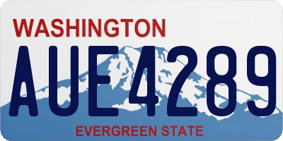 WA license plate AUE4289