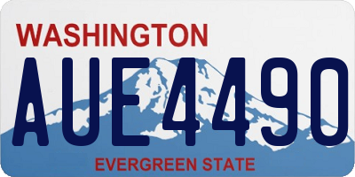 WA license plate AUE4490