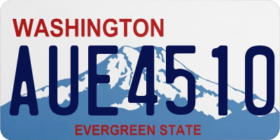 WA license plate AUE4510