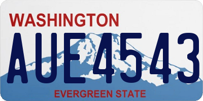 WA license plate AUE4543