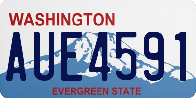 WA license plate AUE4591