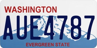 WA license plate AUE4787