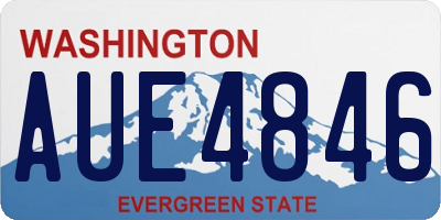 WA license plate AUE4846