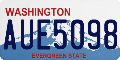 WA license plate AUE5098