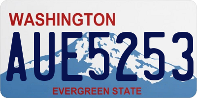 WA license plate AUE5253