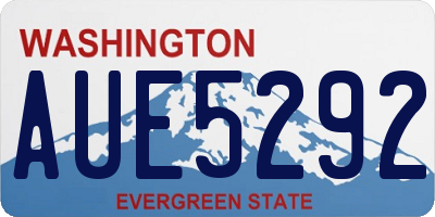 WA license plate AUE5292
