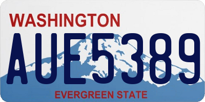 WA license plate AUE5389