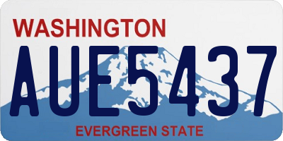 WA license plate AUE5437