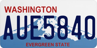 WA license plate AUE5840